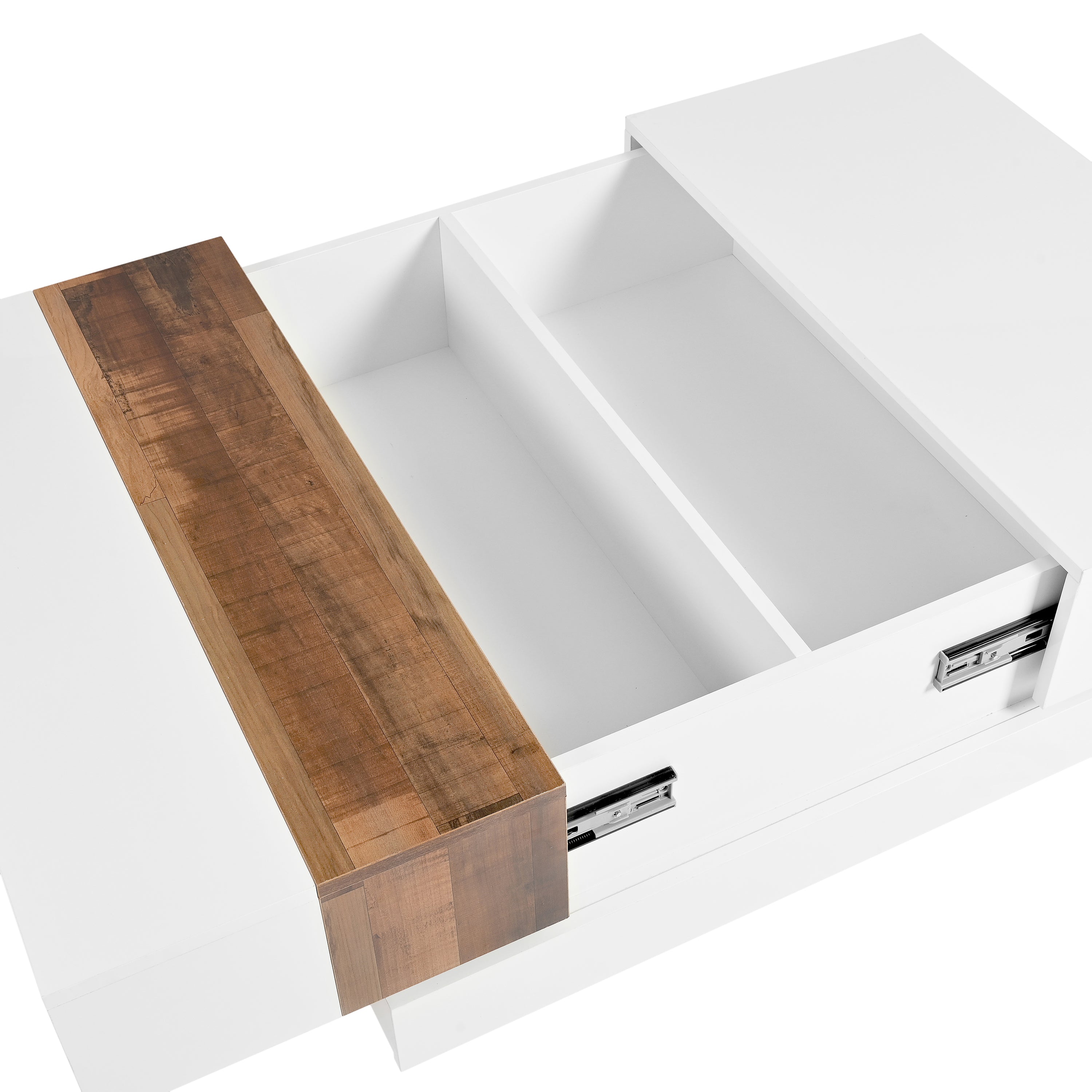 Extendable High Gloss Square Coffee Table