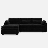 Obsidian-Black-/-Corduroy-3-Seat-Left-Chaise-Sectional