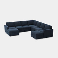 Navy-Blue-/-Velvet-9-Seat-U-Shaped-Pullout-Sectional