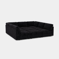Onyx-Black-/-Corduroy-9-Seat-Pit-Sectional