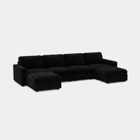 Onyx-Black-/-Corduroy-6-Seat-U-Shaped-Open-Sectional