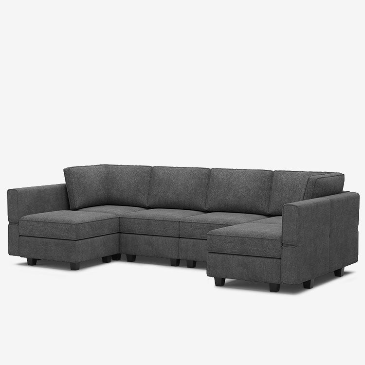 Belffin 6 Seats + 8 Sides  Modular Terry Sofa with Storage Seat