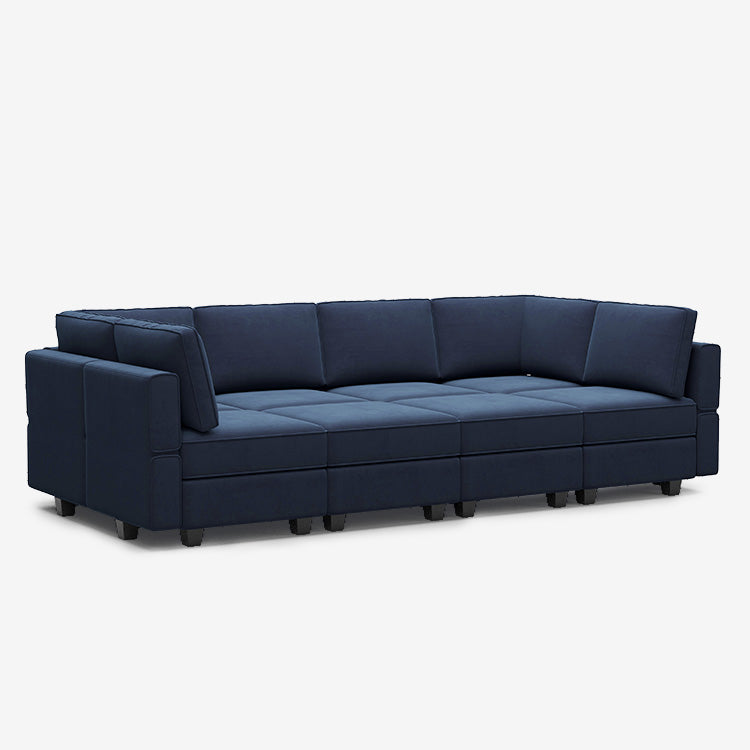 Belffin 8 Seats + 8 Sides Modular Velvet Sleeper Sofa with Storage Seat