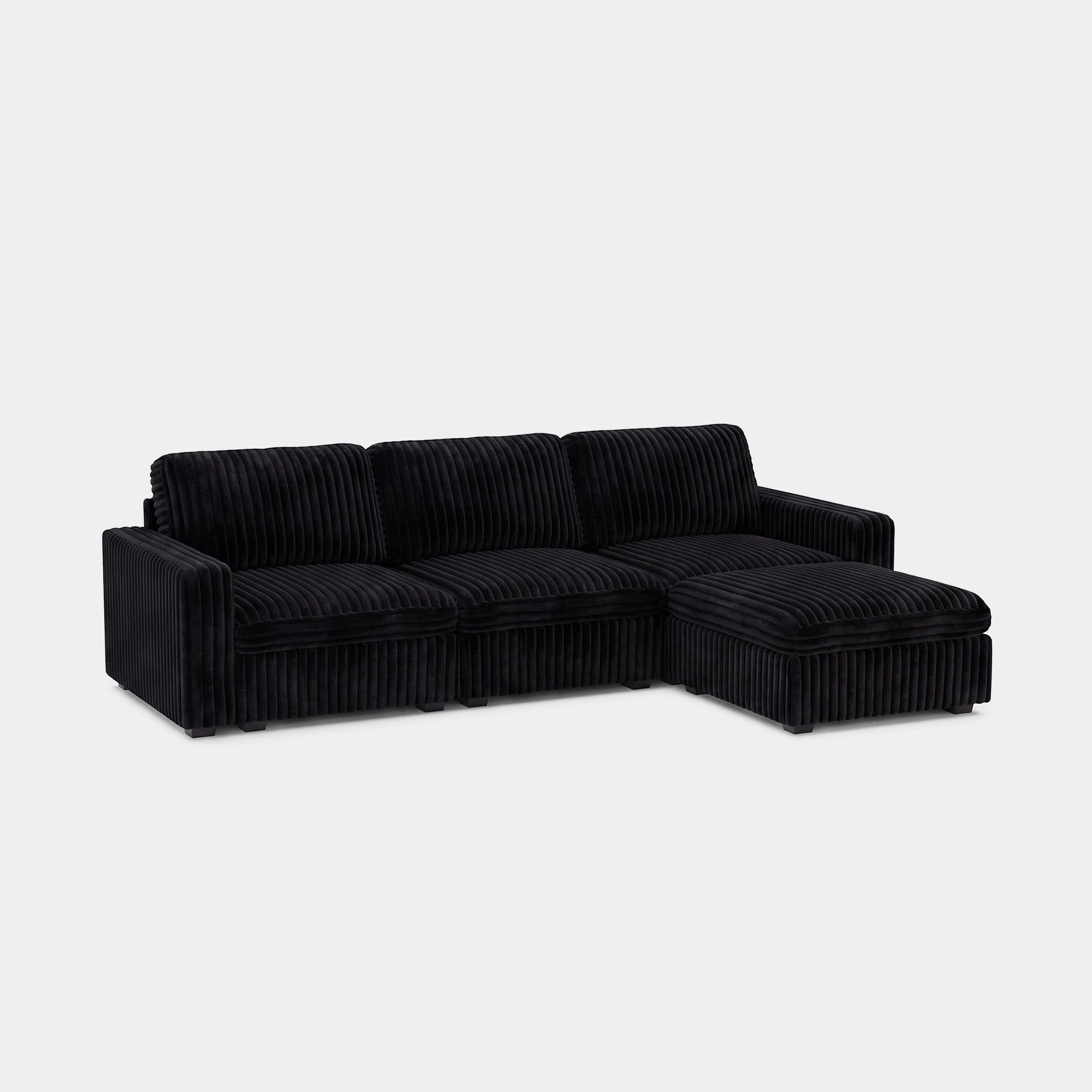 Obsidian-Black-/-Corduroy-4-Seat-L-Shaped-Sectional