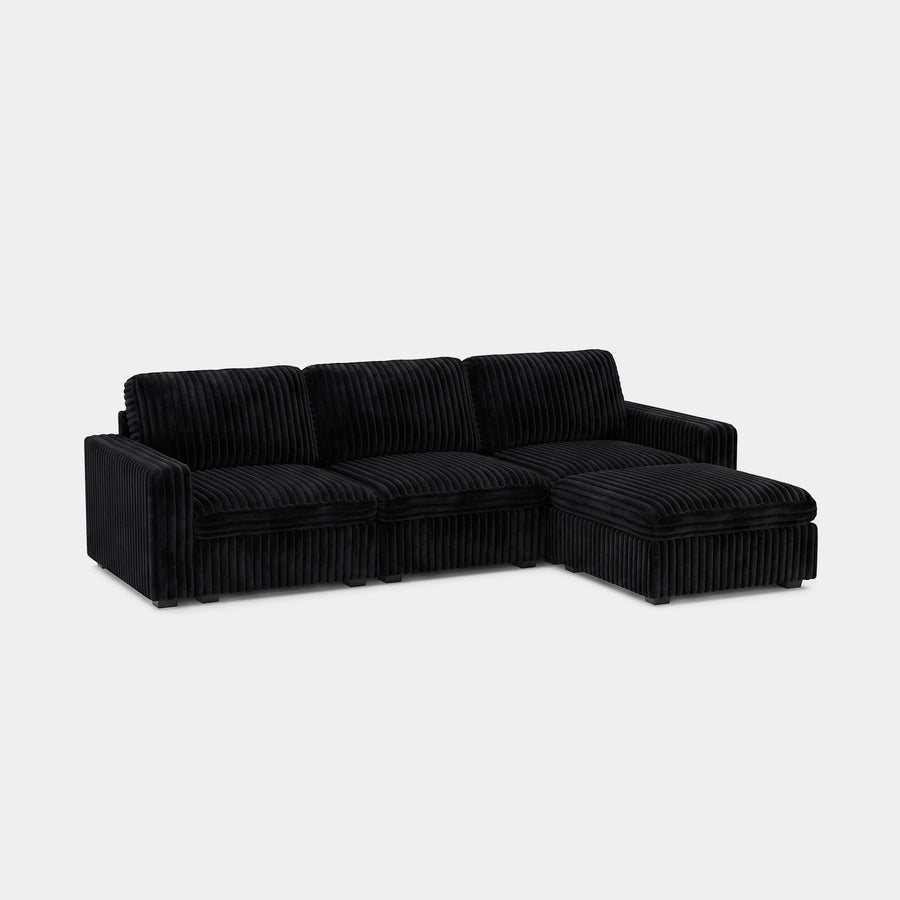 Onyx-Black-/-Corduroy-4-Seat-L-Shaped-Sectional