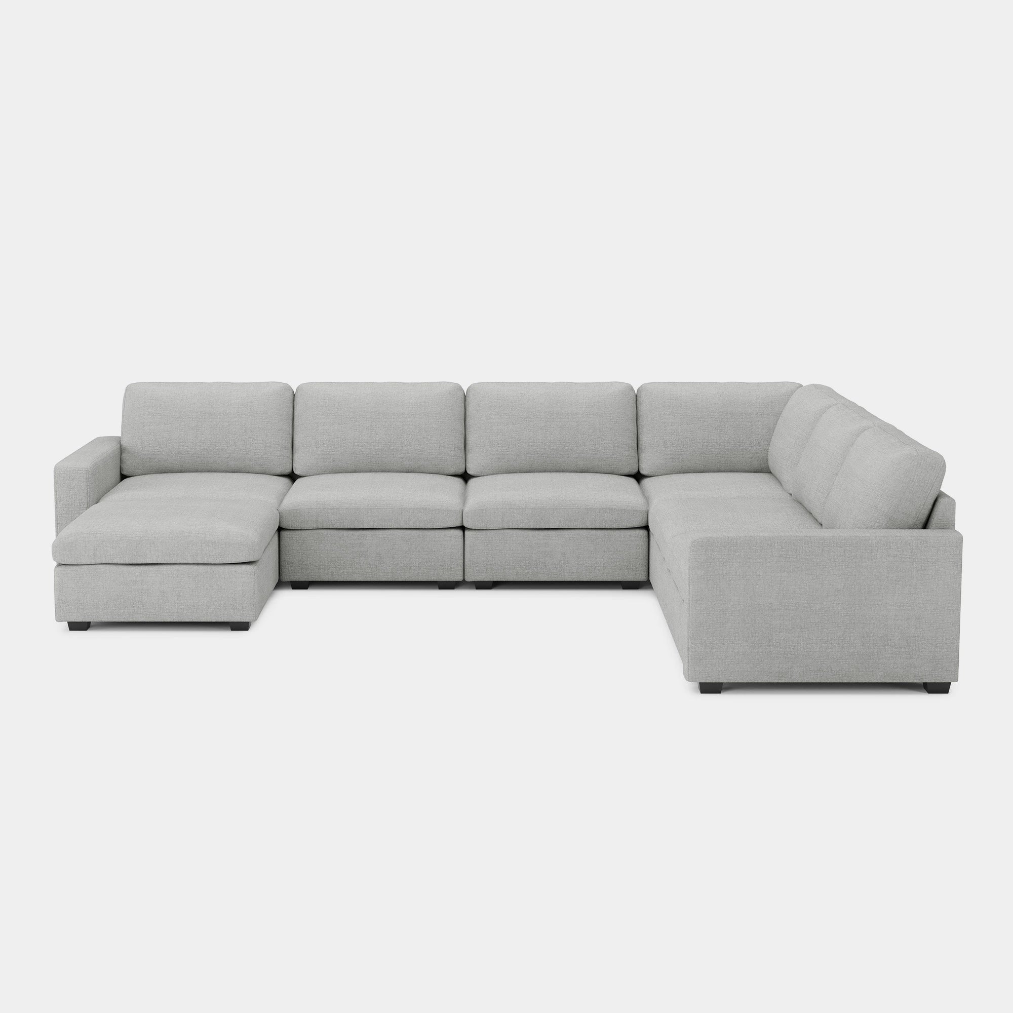 Cloud-Gray-/-Chenille-7-Seat-U-Shaped-Sectional