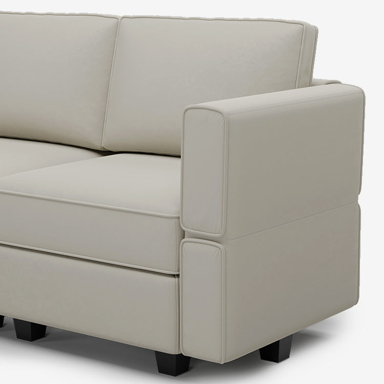 Belffin 9 Seats + 11 Sides Modular Velvet Sofa with Storage Seat and Ottoman
