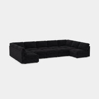 Onyx-Black-/-Corduroy-12-Seat-U-Shaped-Pit-Sectional