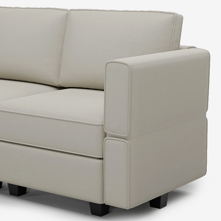 Belffin 5 Seats + 6 Sides Modular Velvet Sofa with Storage Seat