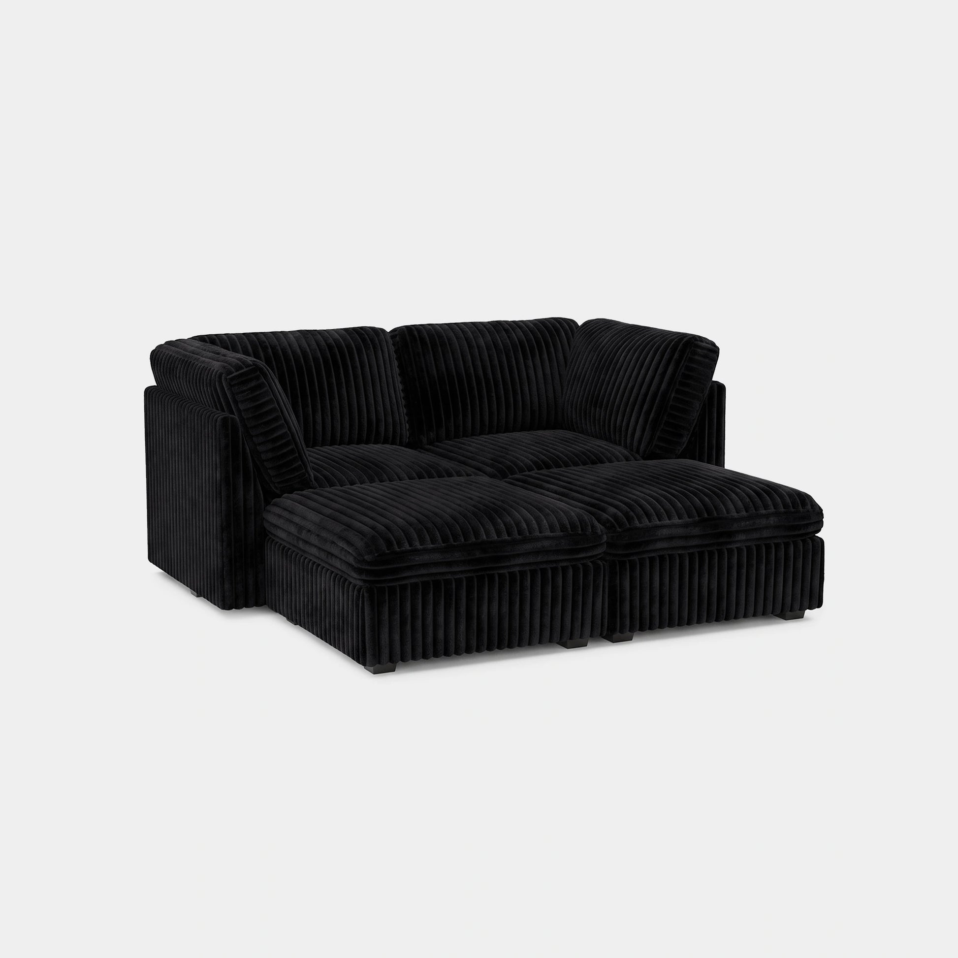 Obsidian-Black-/-Corduroy-4-Seat-Pit-Sectional