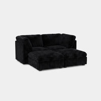 Onyx-Black-/-Corduroy-4-Seat-Pit-Sectional