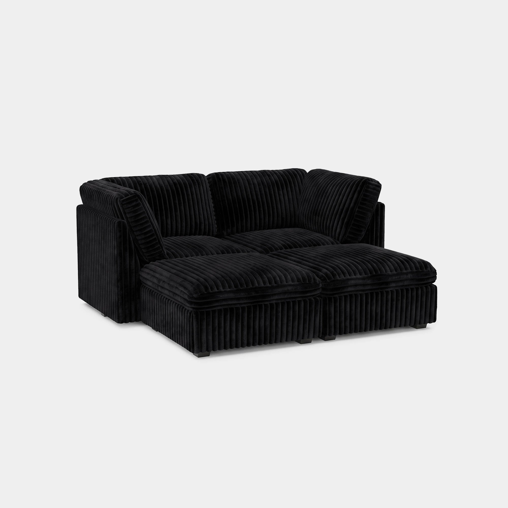 Obsidian-Black-/-Corduroy-4-Seat-Pit-Sectional