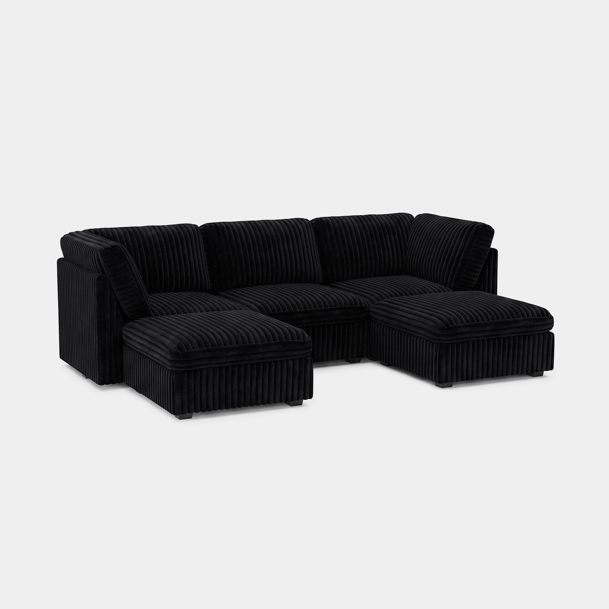 Obsidian-Black-/-Corduroy-5-Seat-U-Shaped-Open-Sectional