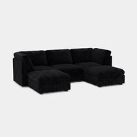 Onyx-Black-/-Corduroy-5-Seat-U-Shaped-Open-Sectional