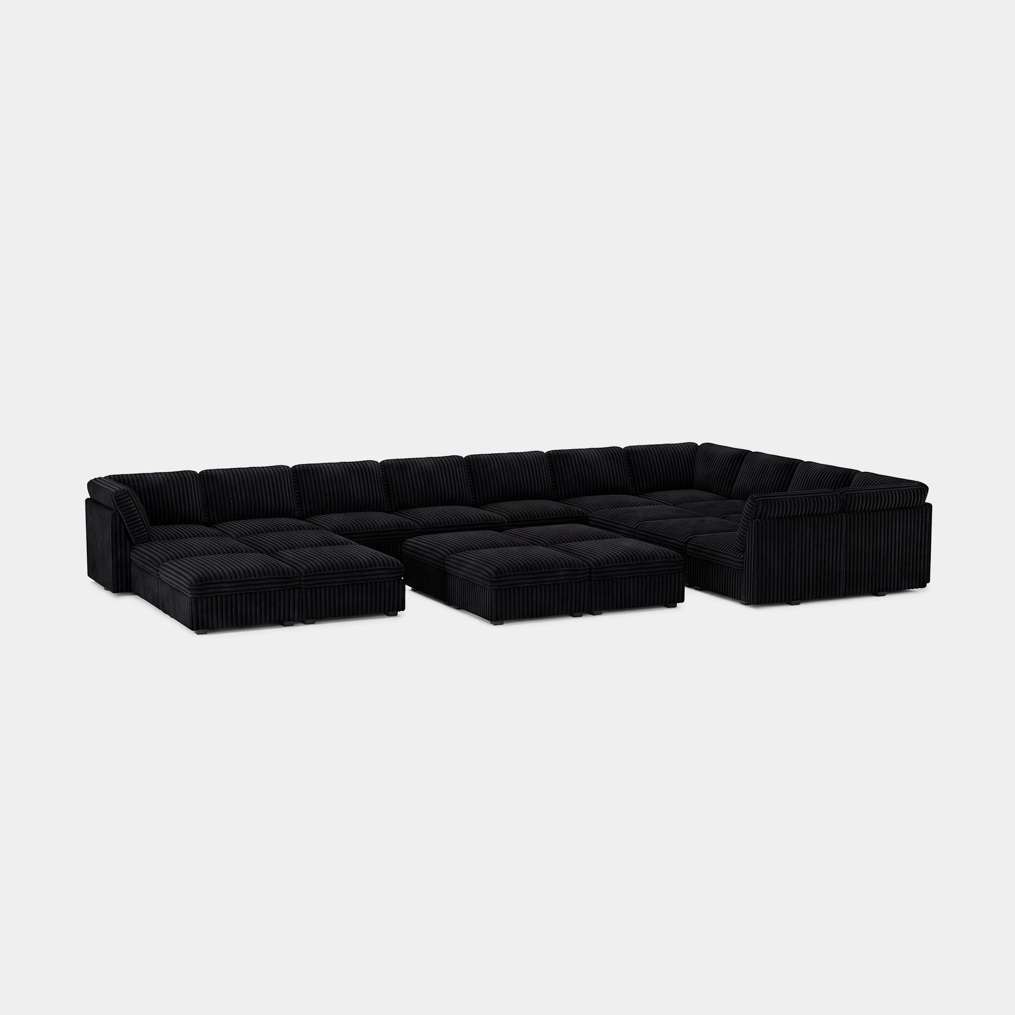 Obsidian-Black-/-Corduroy-21-Seat-U-Shaped-Sectional