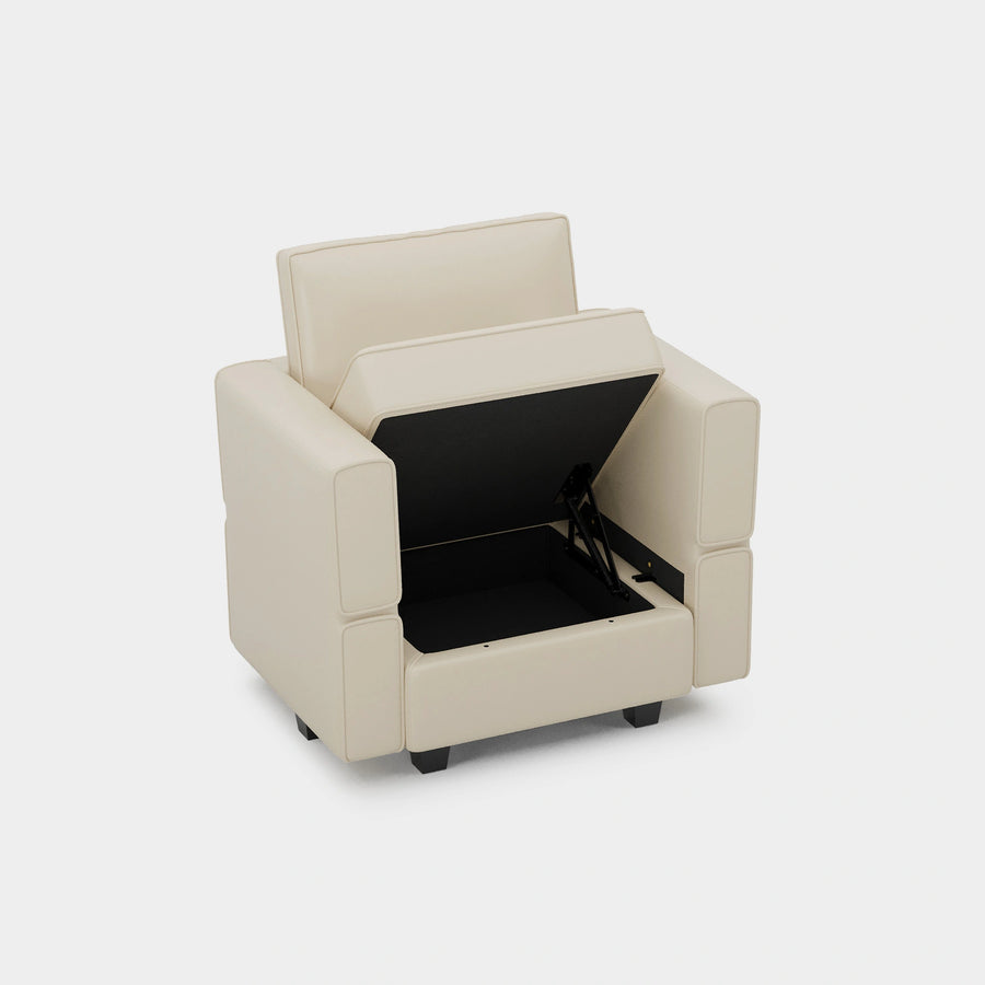 Soforia-Arm-Chair-Shoji-White-Faux-Leather-Storage