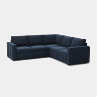 Navy-Blue-/-Velvet-5-Seat-L-Shaped-Pullout-Sectional