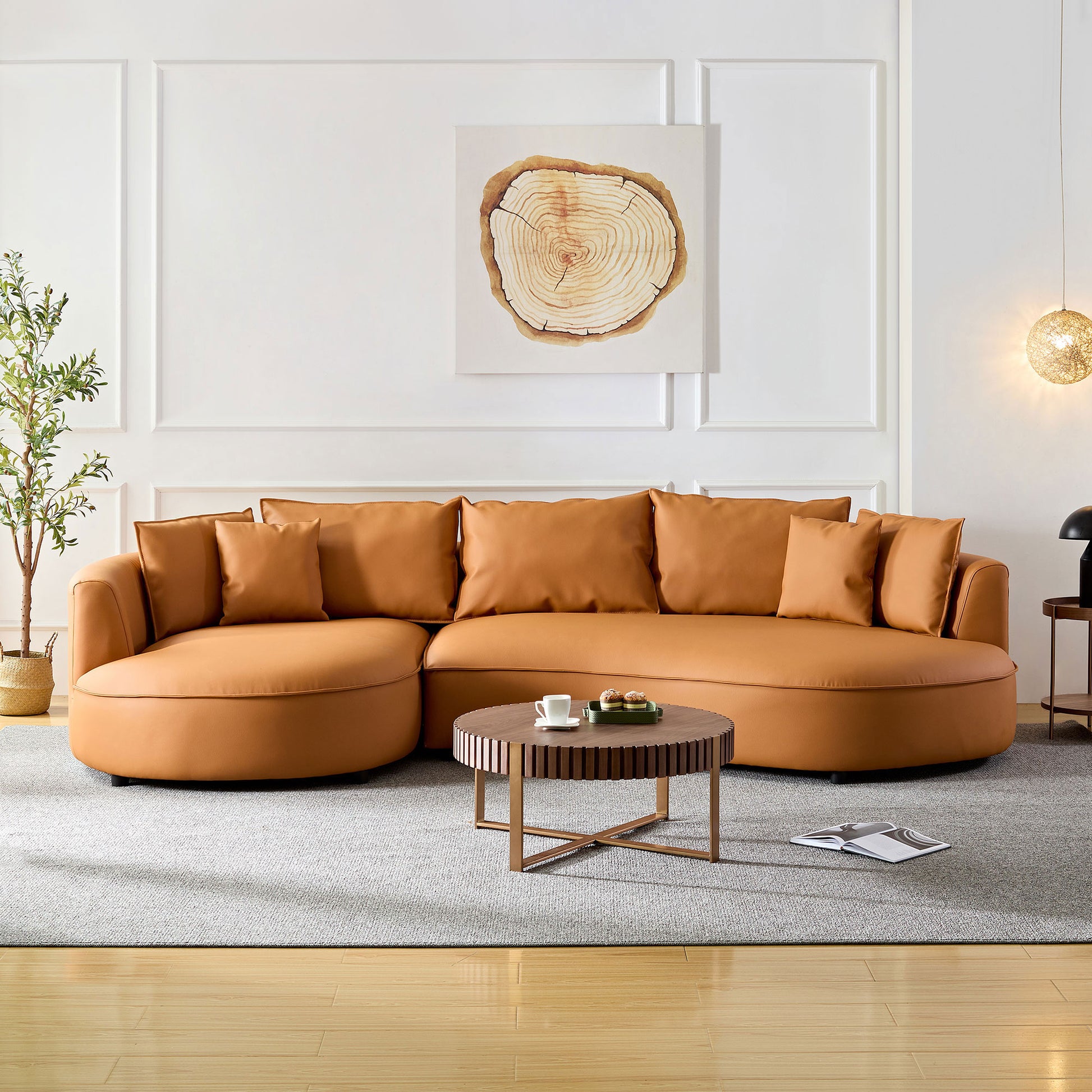 genuine-leather-orange-brown-left-l-shaped-sectional