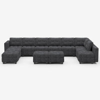 Graphite-Gray-/-Chenille-12-Seat-U-Shaped-Sectional