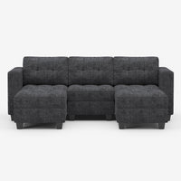 Graphite-Gray-/-Chenille-5-Seat-U-Shaped-Open-Sectional
