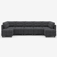 Graphite-Gray-/-Chenille-12-Seat-Open-U-Shaped-Sectional
