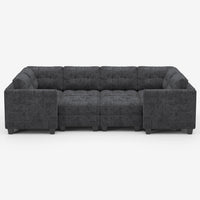 Graphite-Gray-/-Chenille-8-Seat-Wraparound-Pit-Sectional