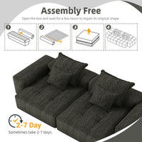 Graphite-Gray-/-Chenille-Loveseat