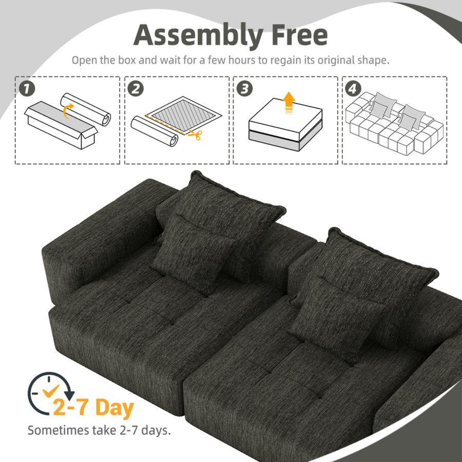 Graphite-Gray-/-Chenille-Loveseat