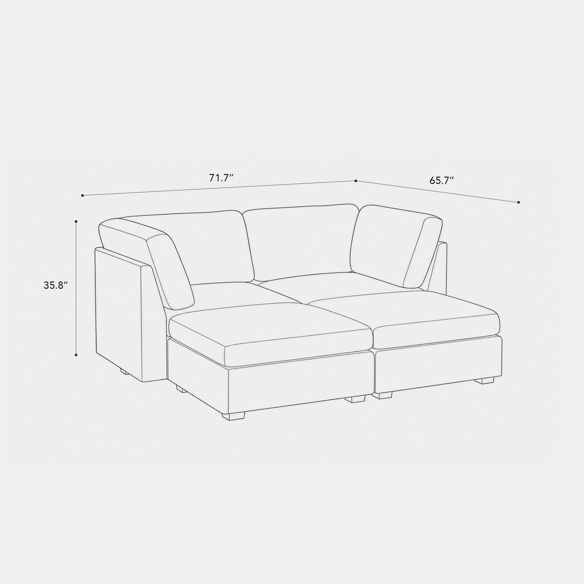 4-Seat-Pit-Sectional-dimension