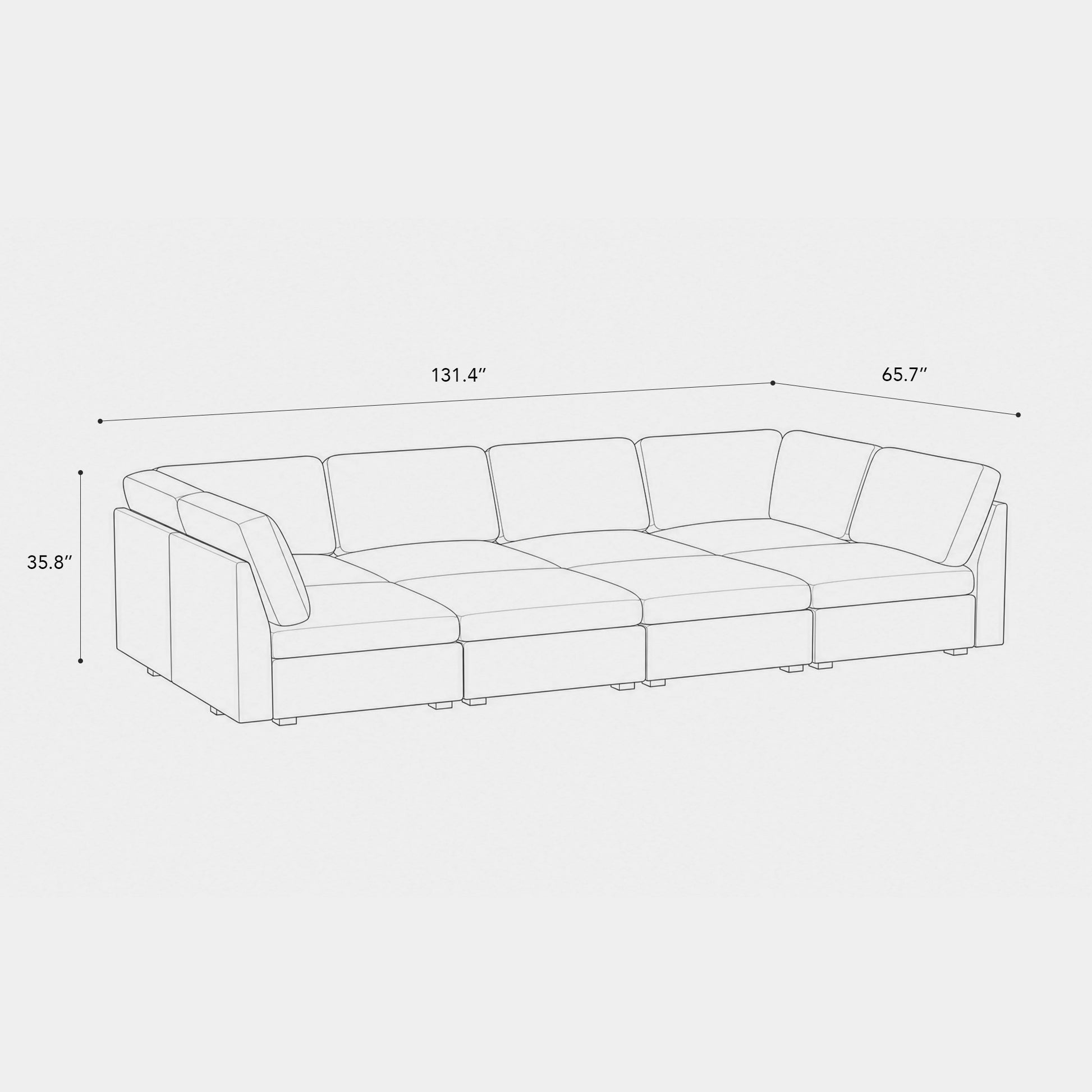 8-Seat-Pit-Sectional-dimension