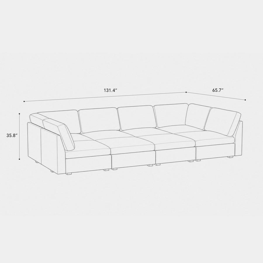 8-Seat-Pit-Sectional-dimension