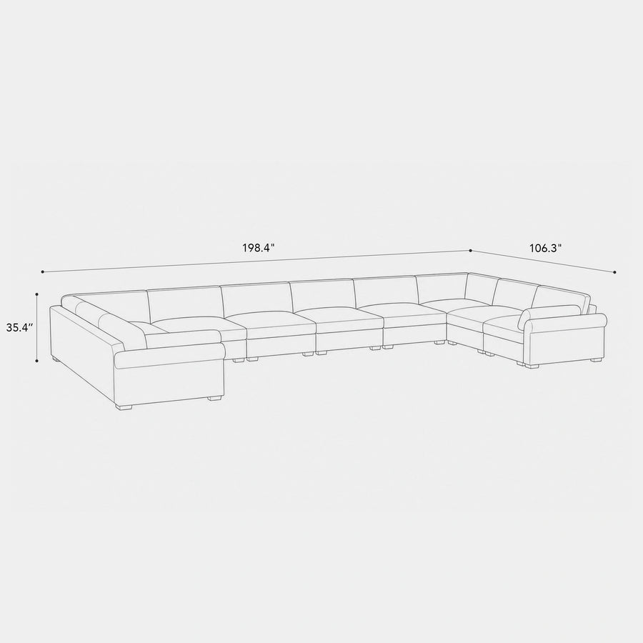 10-Seat-U-Shaped-Sectional-dimension