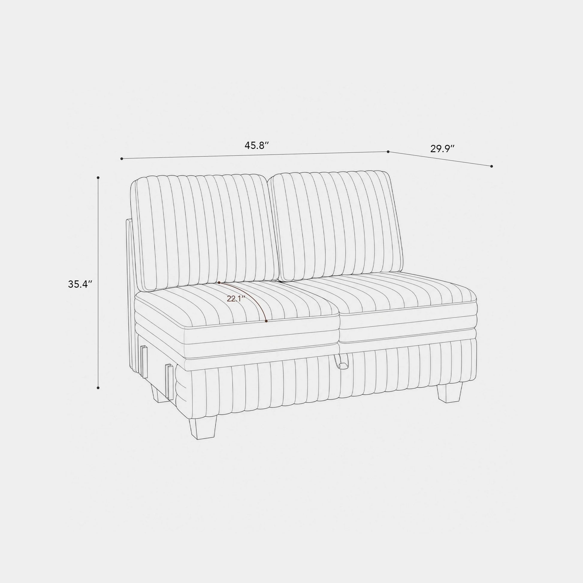 B-Loveseat-dimension
