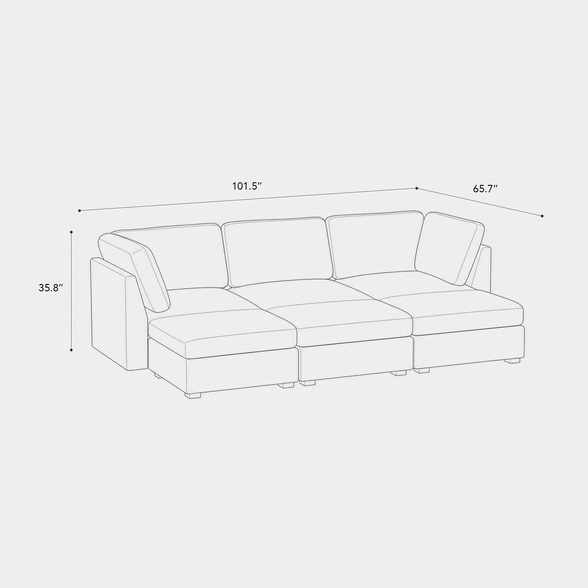 6-Seat-Open-Pit-Sectional-dimension