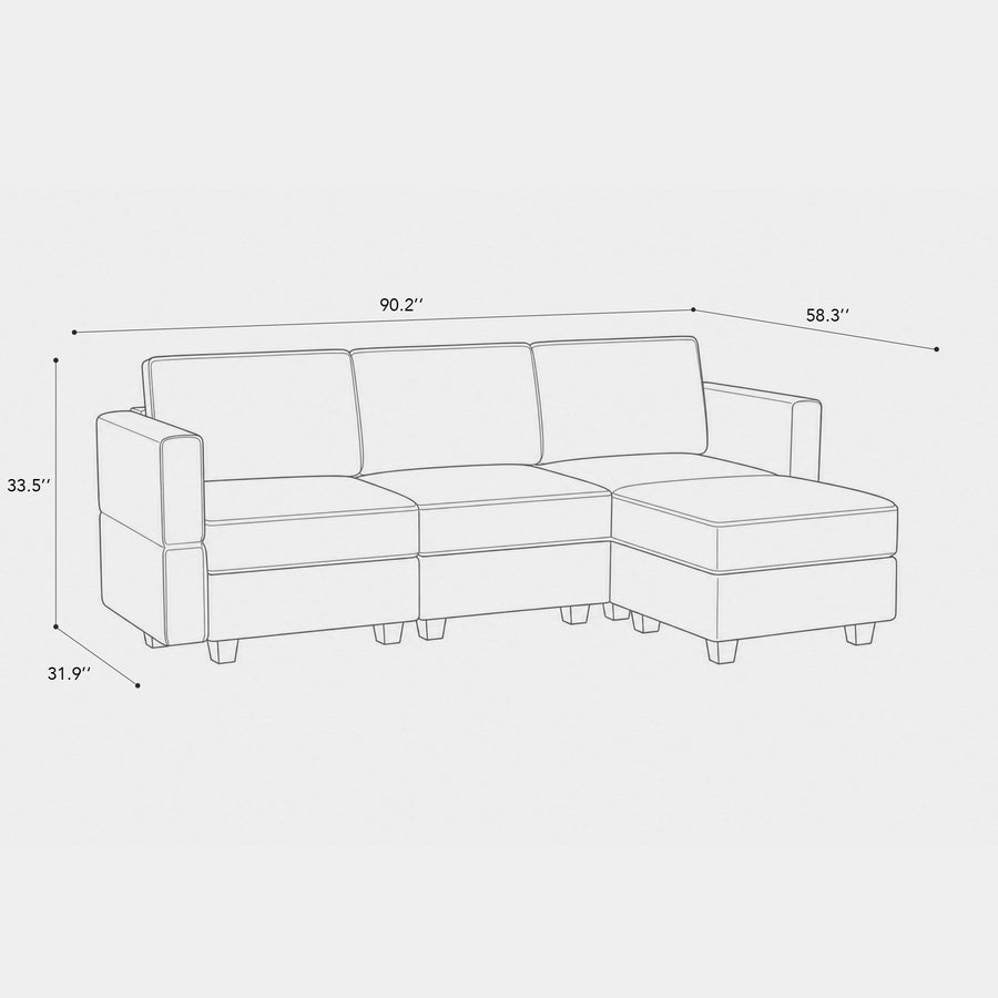 4-Seat-L-Shaped-Sectional-dimension