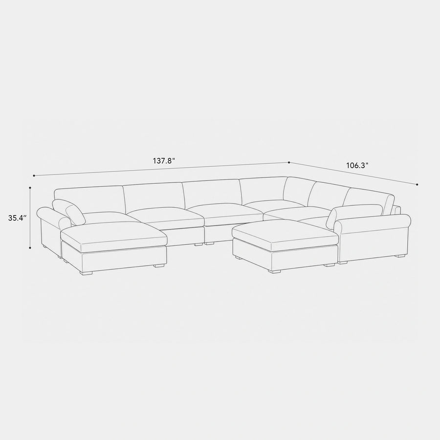 8-Seat-Corner-Sectional-dimension