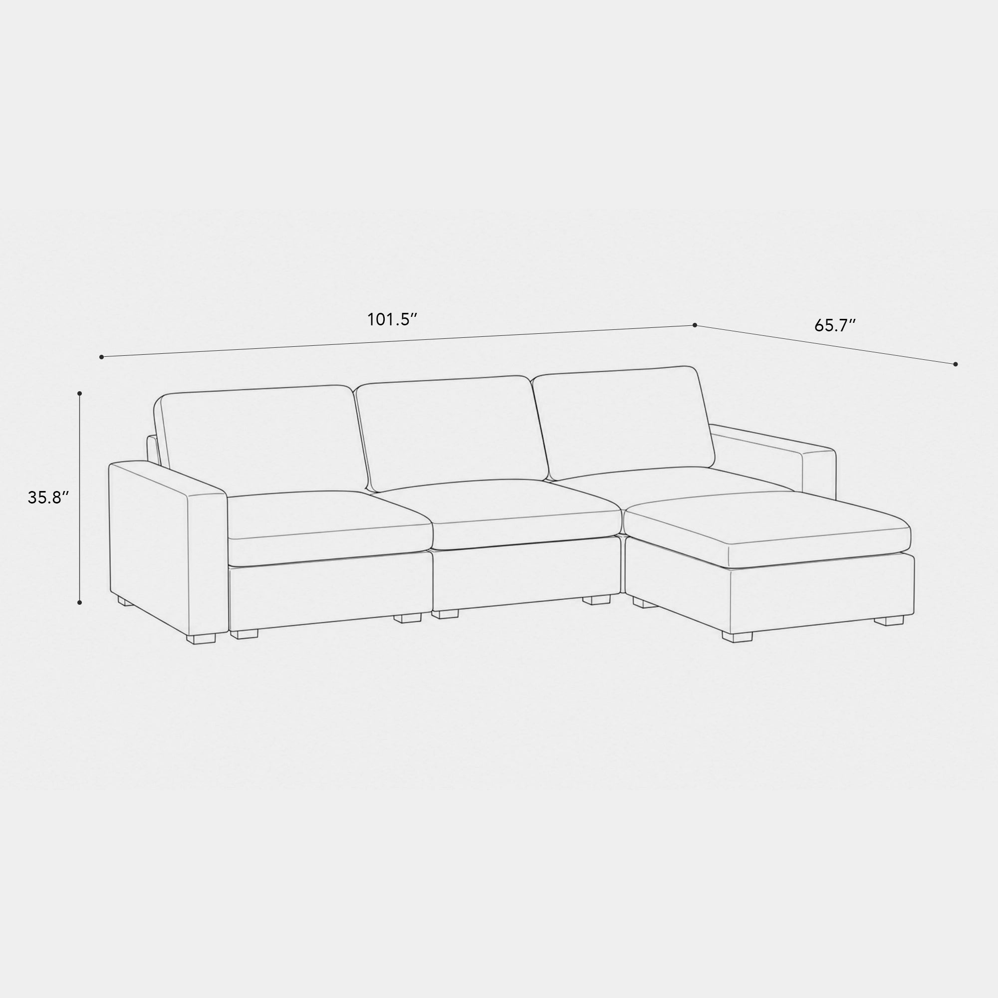 4-Seat-L-Shaped-Sectional-dimension