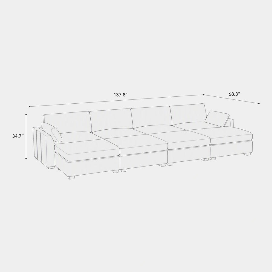 8-Seat-Open-Pit-Sectional-dimension