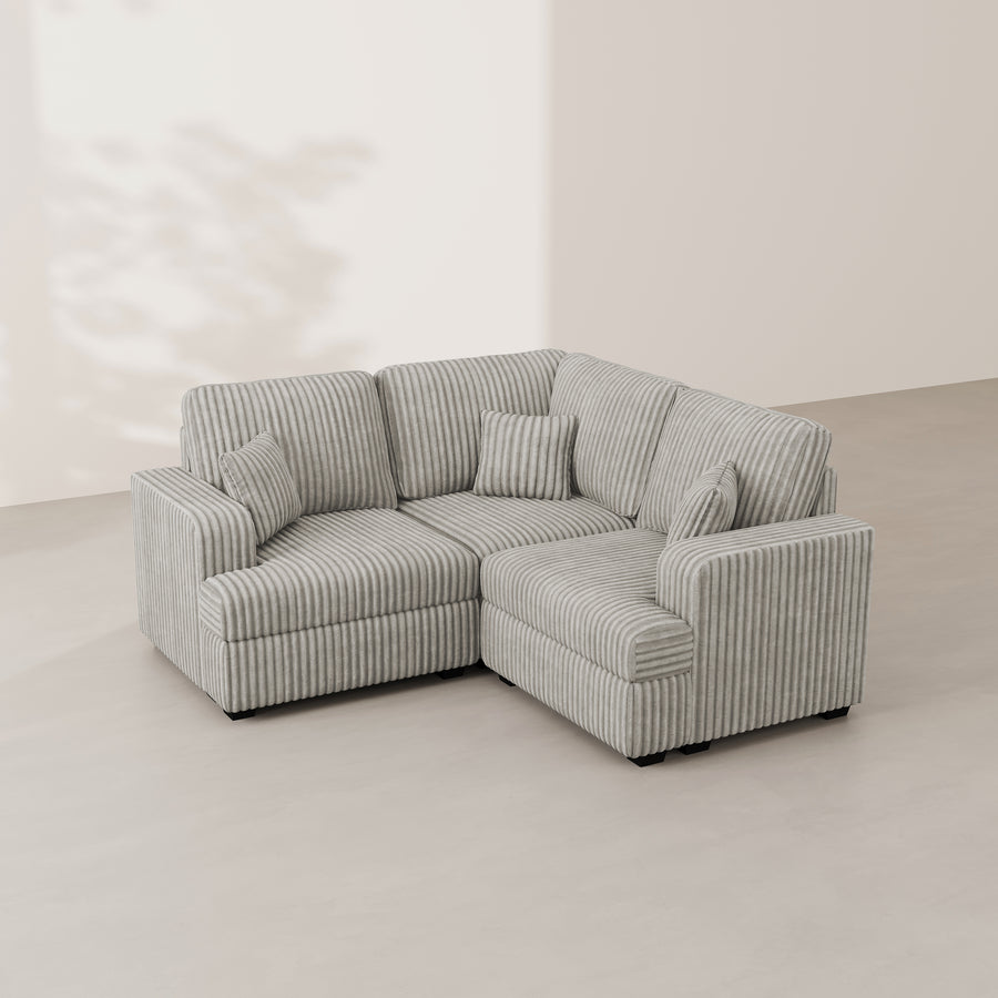 Frosted-Grey-/-Corduroy-3-Seat-L-Shaped-Sectional