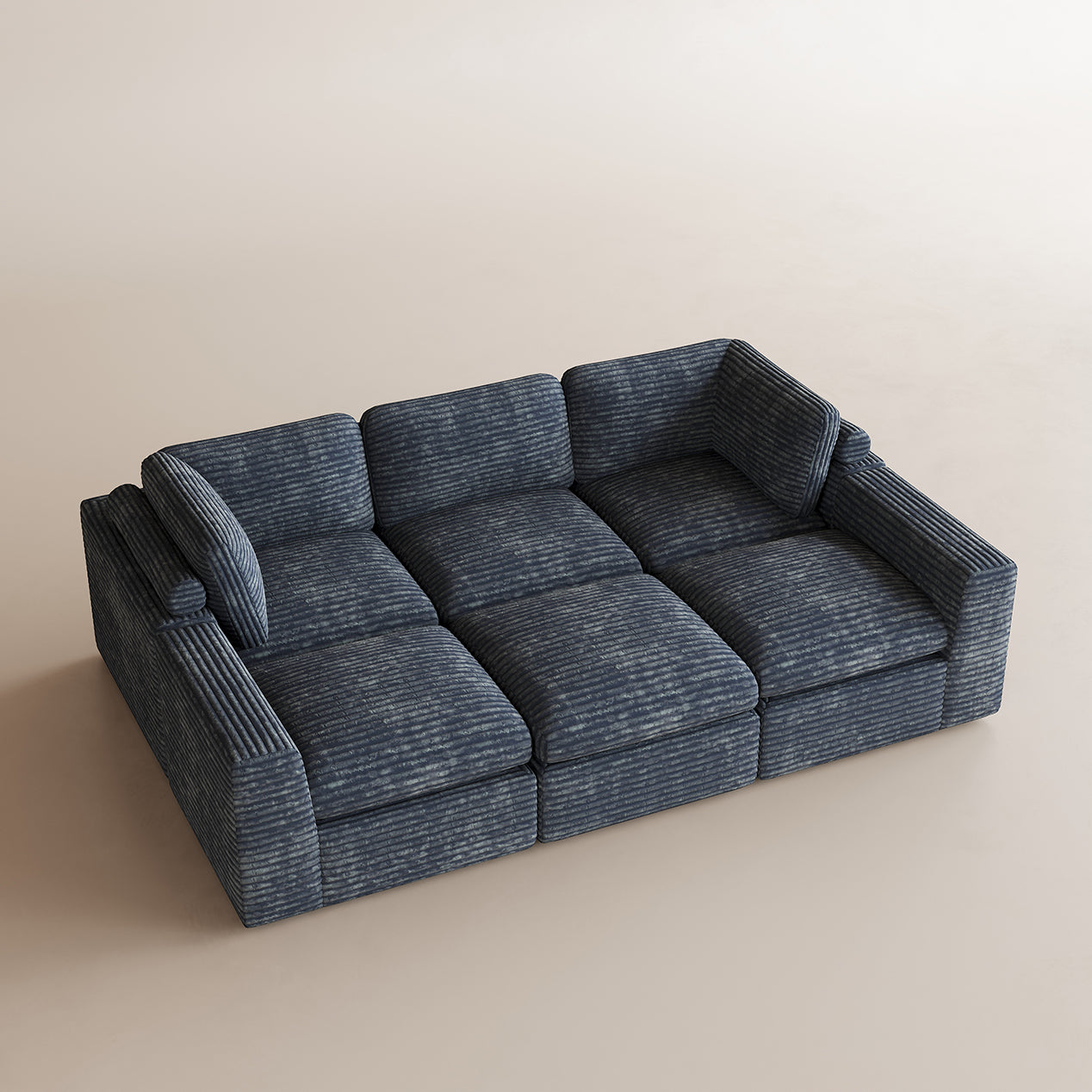 Corduroy-Pewter-Grey-6-Seats-Sleeper-Sectional-Full-Back