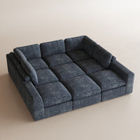 Pewter-Grey-/-Corduroy-9-Seats-Sleeper-Sectional