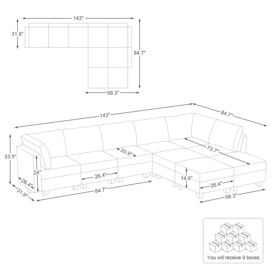 9-Seat-L-Shaped-Sectional-dimension