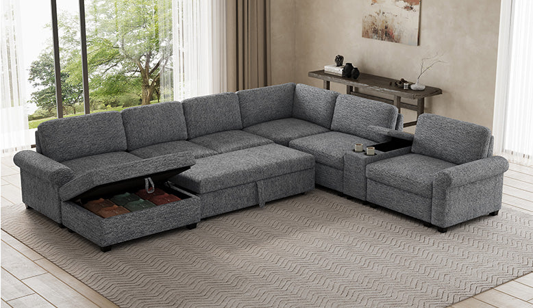 Belffin-grey-modular-U-shaped-sectional-sofa-with-storage