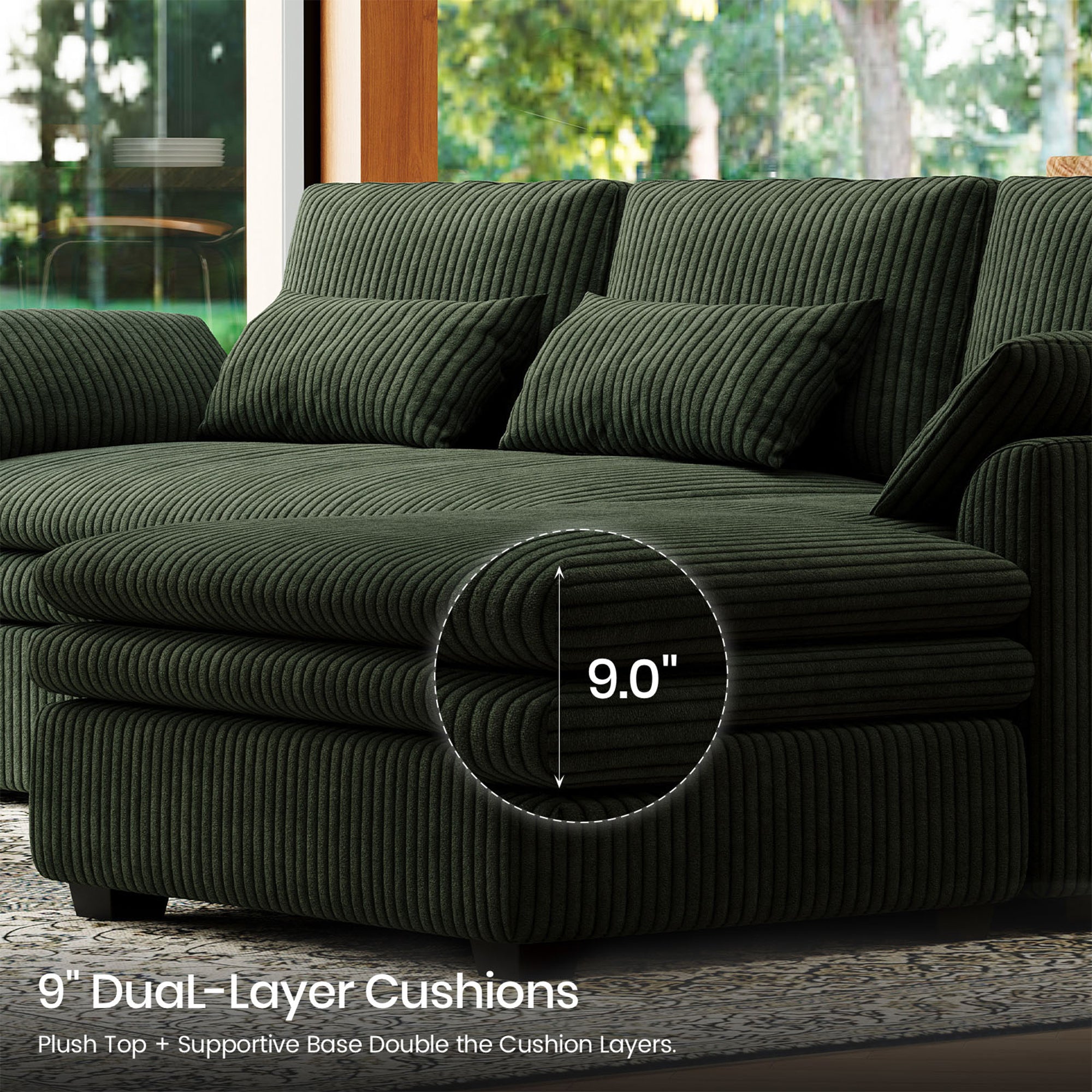 Vayla Dual-Layer Cushion sofa