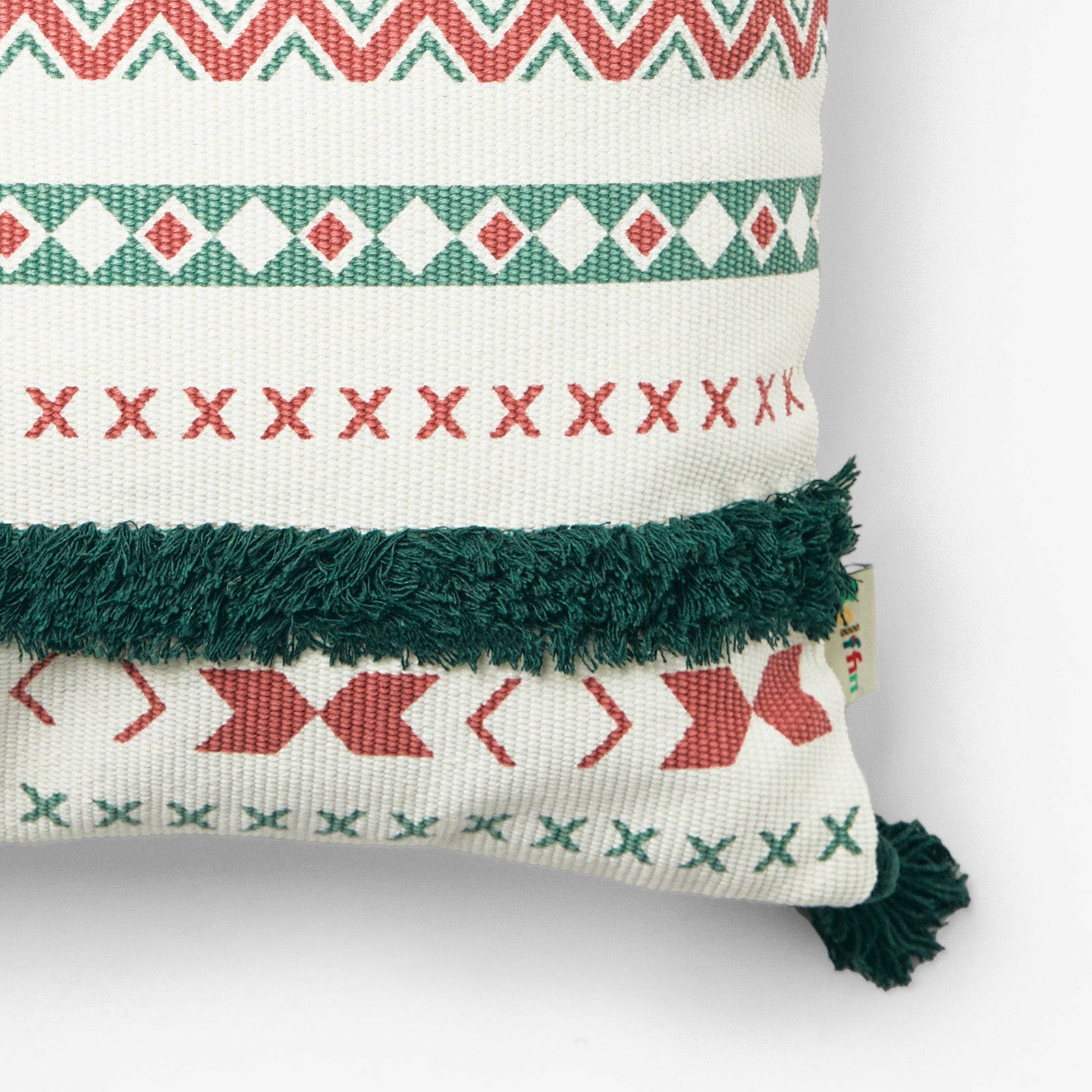 Belffin Christmas Pillow with Stripe Tassel - Set of 2