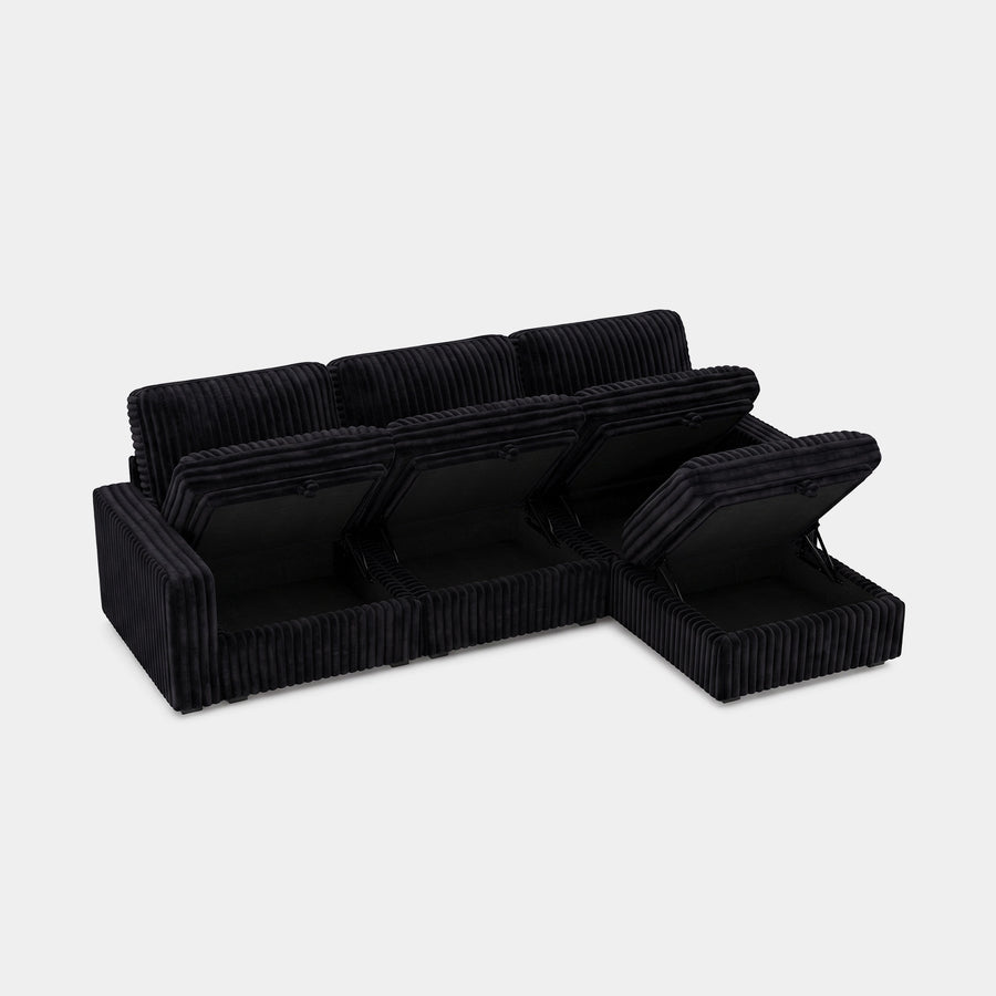 Onyx-Black-/-Corduroy-4-Seat-L-Shaped-Sectional
