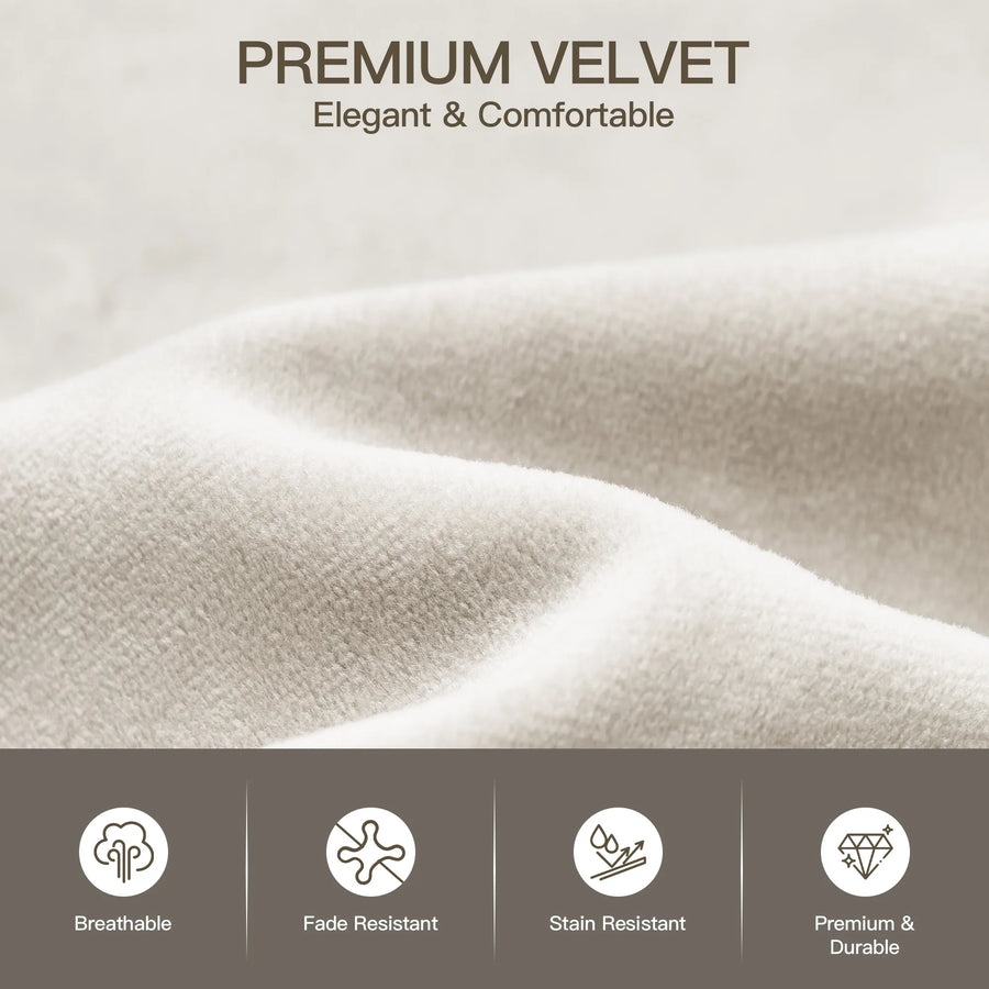 Cosmic-Latte-/-Velvet-2-Seat-L-Shaped-Left-Chaise-Sectional