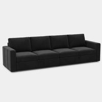 Ebony-Black-/-Velvet-4-Seat-Double-Pullout-Sofa