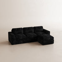 Piano-Black-/-Corduroy-4-Seat-L-Shaped-Sectional