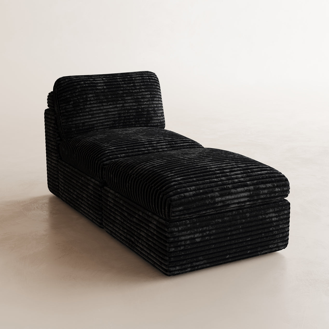 Corduroy-Piano-Black-D-Single-Seat-with-Ottoman